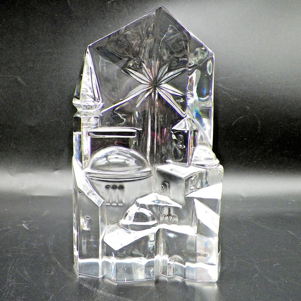 Star Over Bethlehem Avon Gallery Originals 5" Lead Crystal Figurine Paperweight